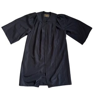 Oak‎ Hall Bachelor Graduation Gown Black Matte Robe 5ft 3in to 5ft 5in College